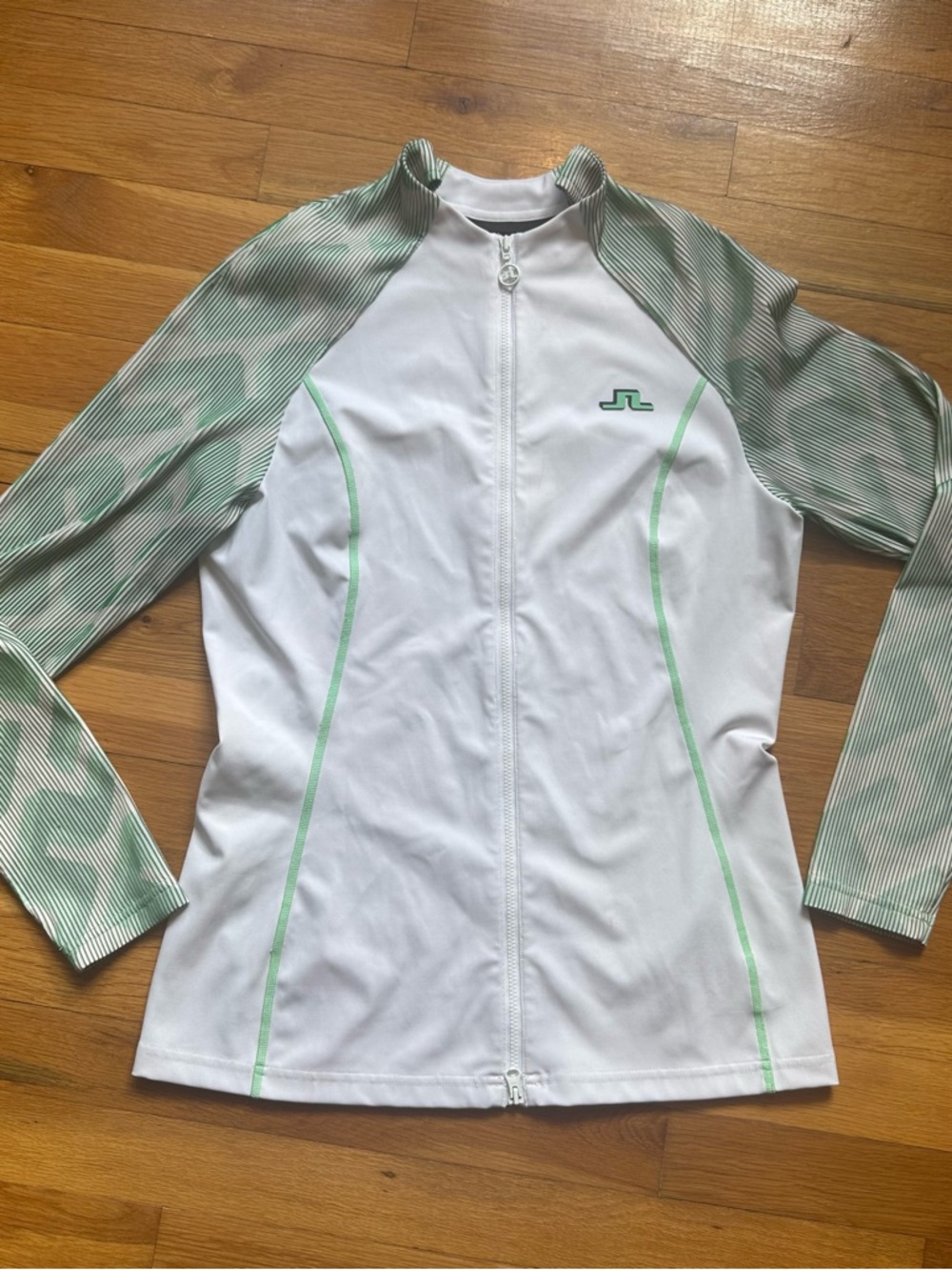 J.Lindeberg White Jacket with‎ Mint Green Trim